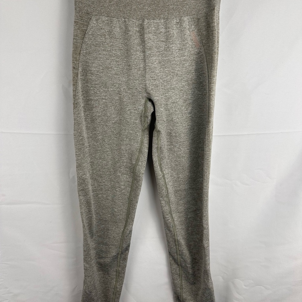 Gymshark Gray Leggings, greenish color